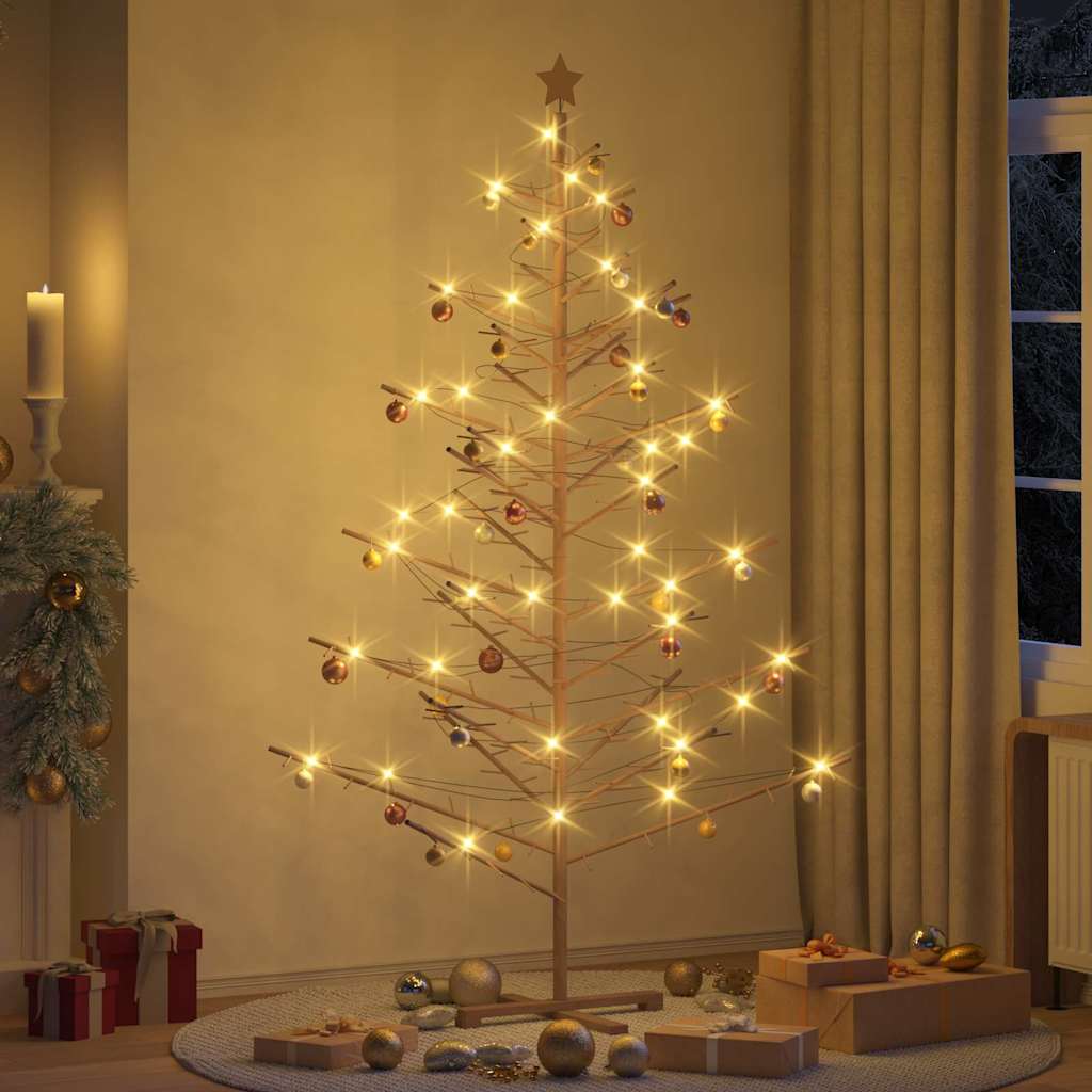 vidaXL Holz Weihnachtsbaum mit Ständer Natur 75 cm Massivholz Kiefer