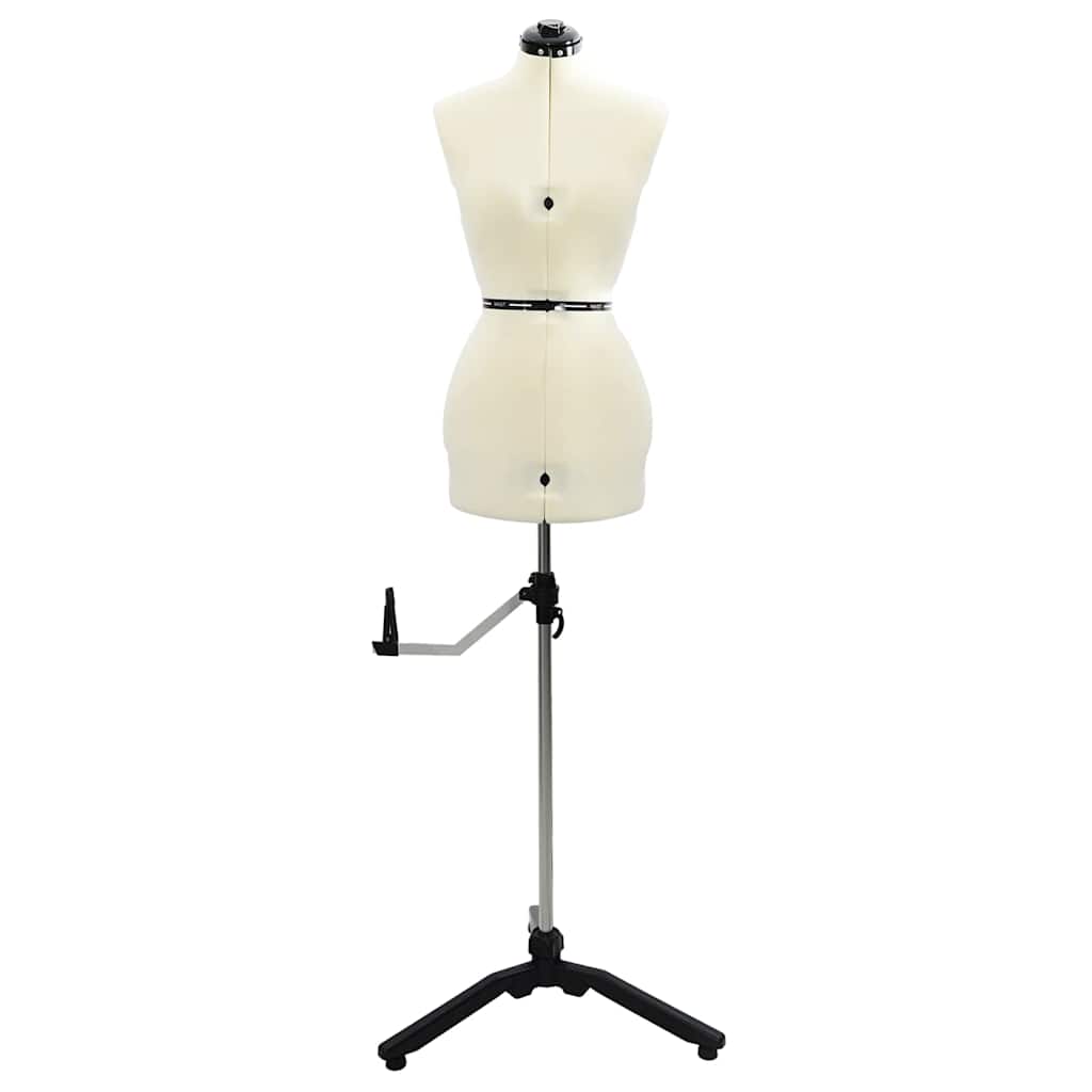 vidaXL Verstellbare Kleiderform für Damen Creme S Samt