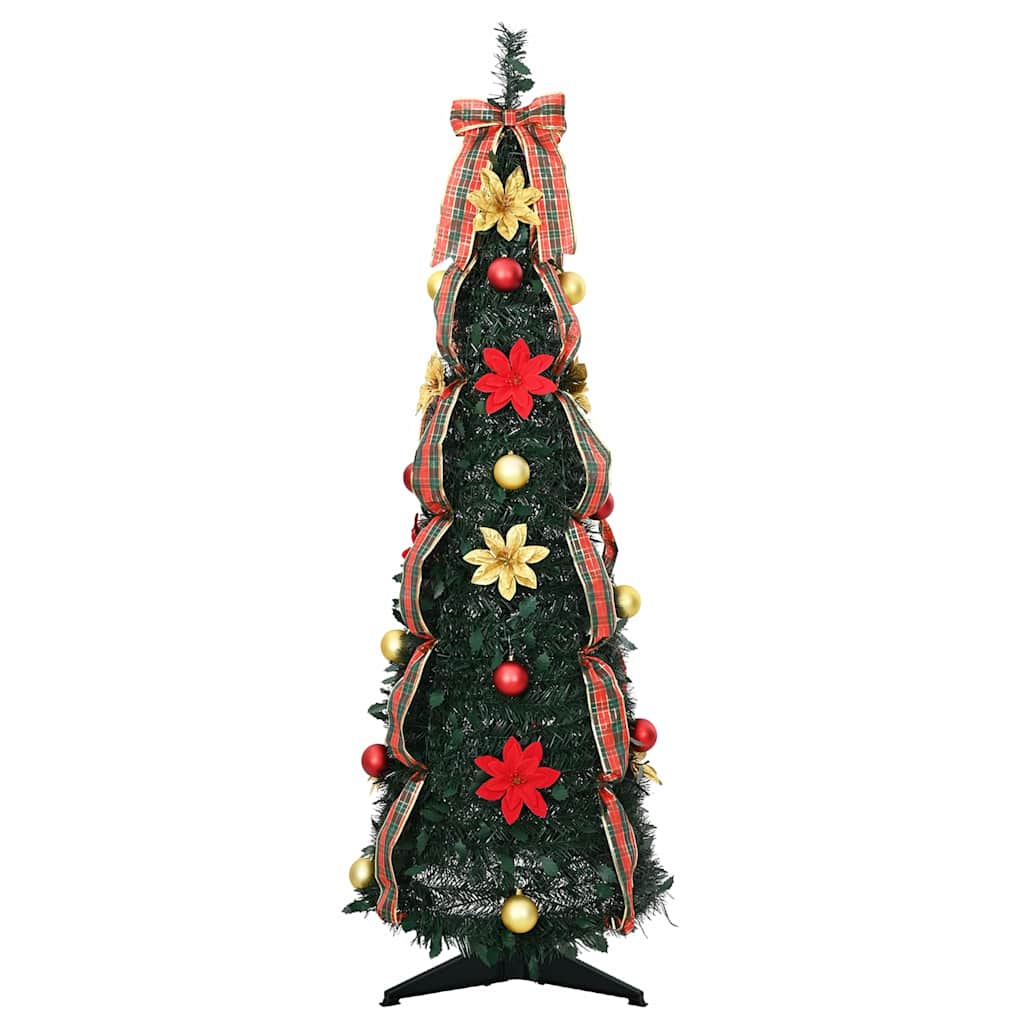 vidaXL Künstlicher Weihnachtsbaum mit 50 LEDs Grün 125 cm PVC