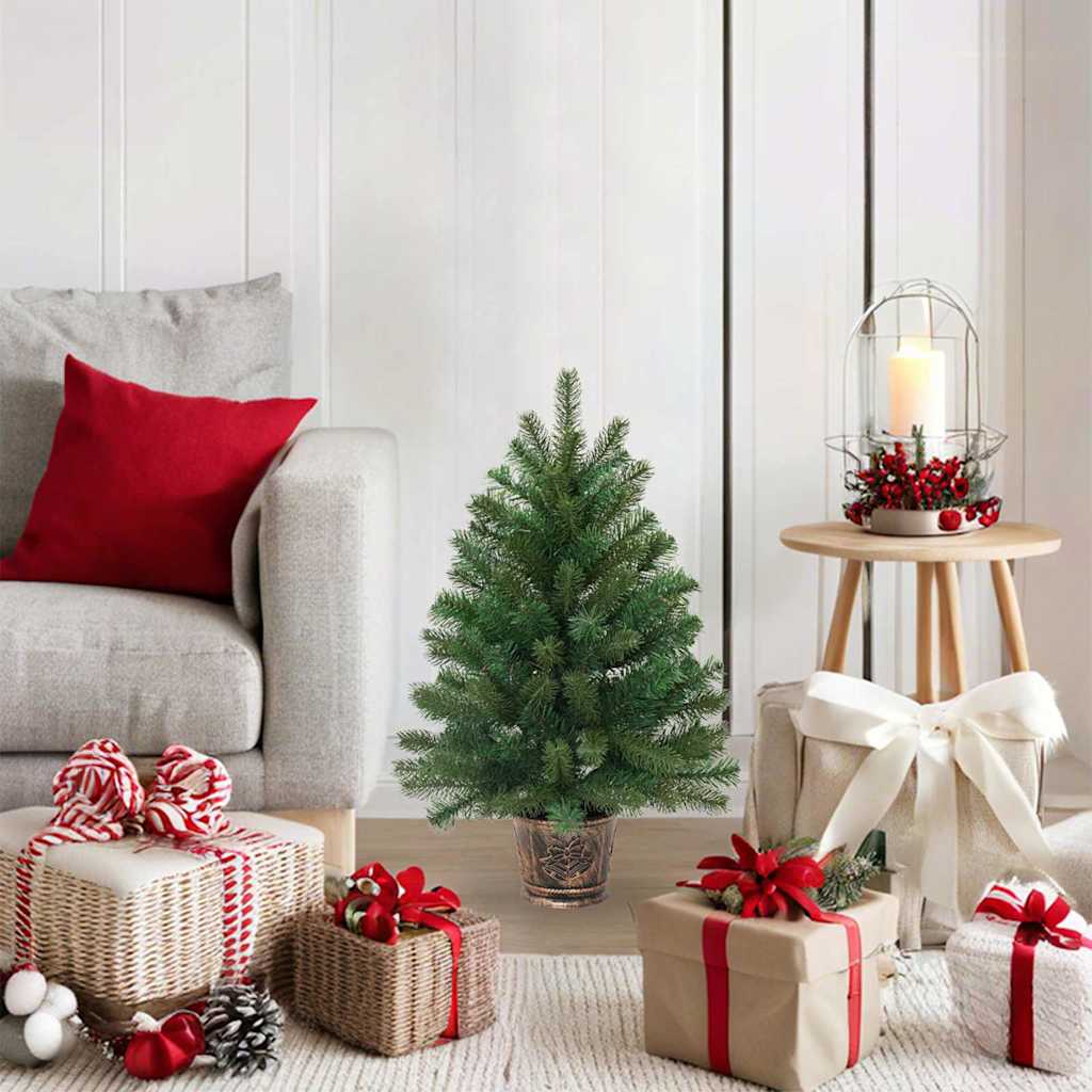 vidaXL Künstlicher Weihnachtsbaum Grün 75 cm PVC, PE und Stahl