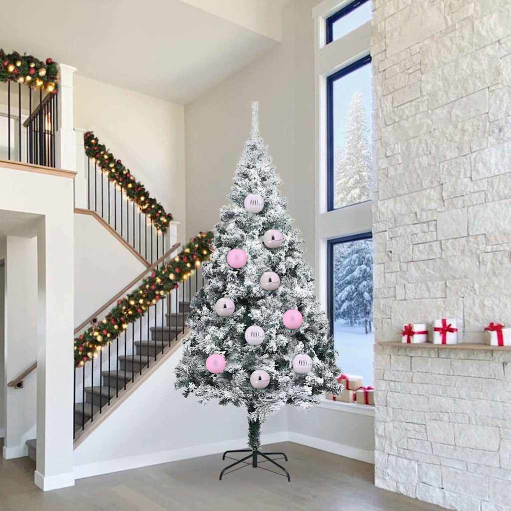 vidaXL Weihnachtsbaumkugel Set XL 15 pcs Rot Kunststoff