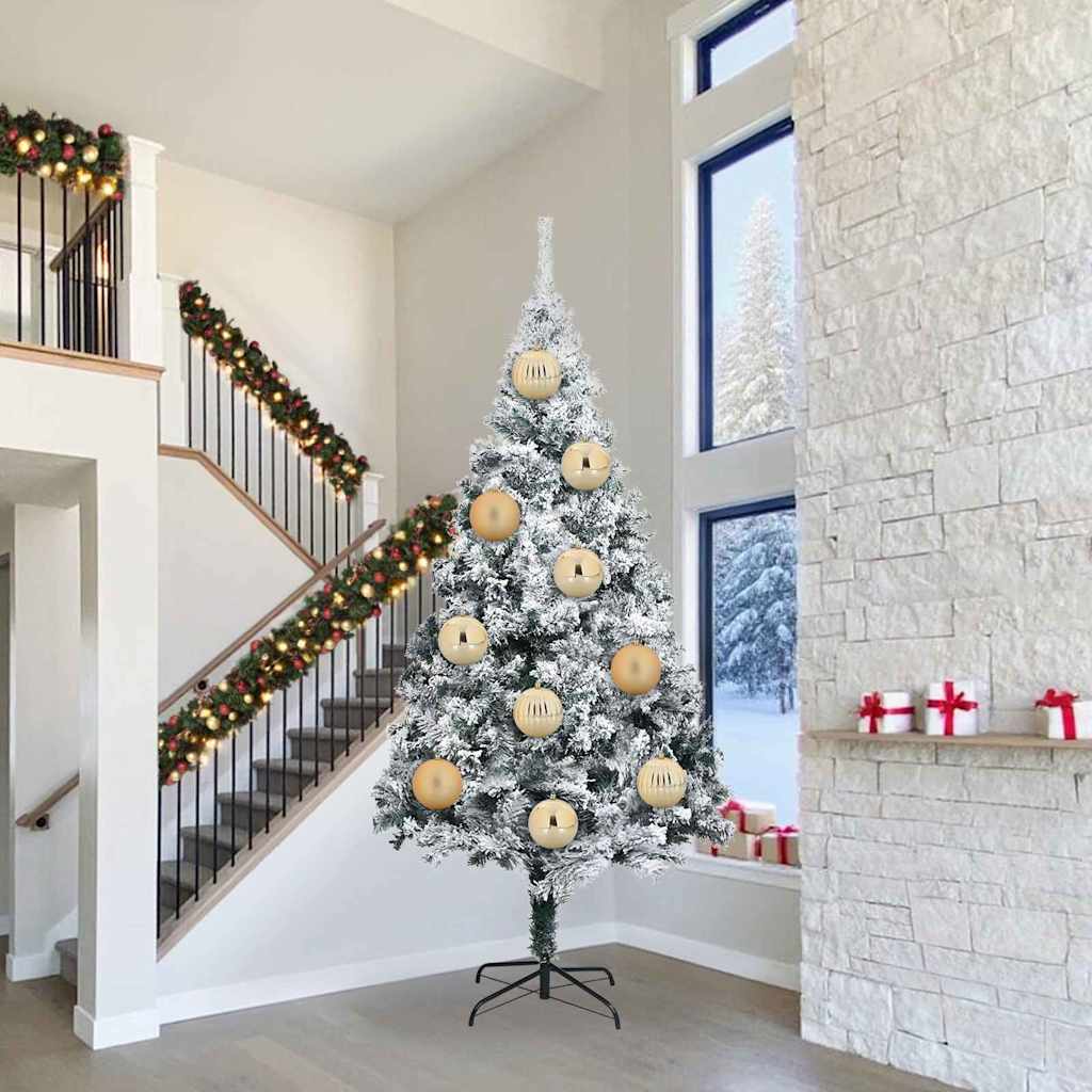 vidaXL Weihnachtsbaumkugel Set XL 15 pcs Rot Kunststoff