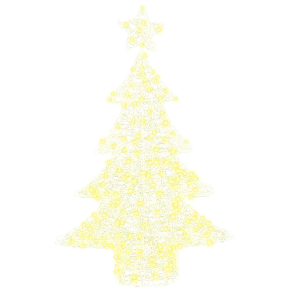 vidaXL Weihnachtsbaum mit 100 LEDs Warmweiß 120 cm Acryl