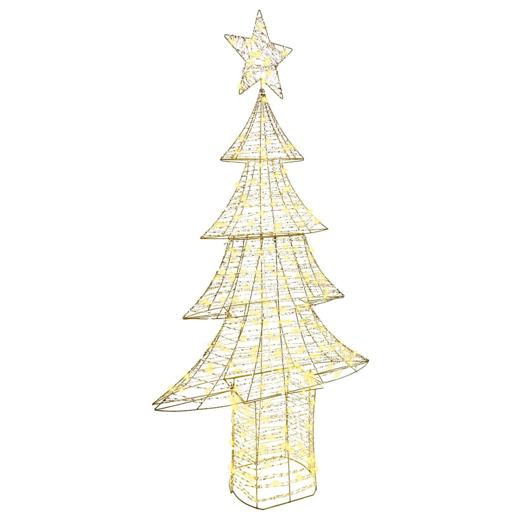 vidaXL Weihnachtsbaum mit 120 LEDs Warmweiß 120 cm PET