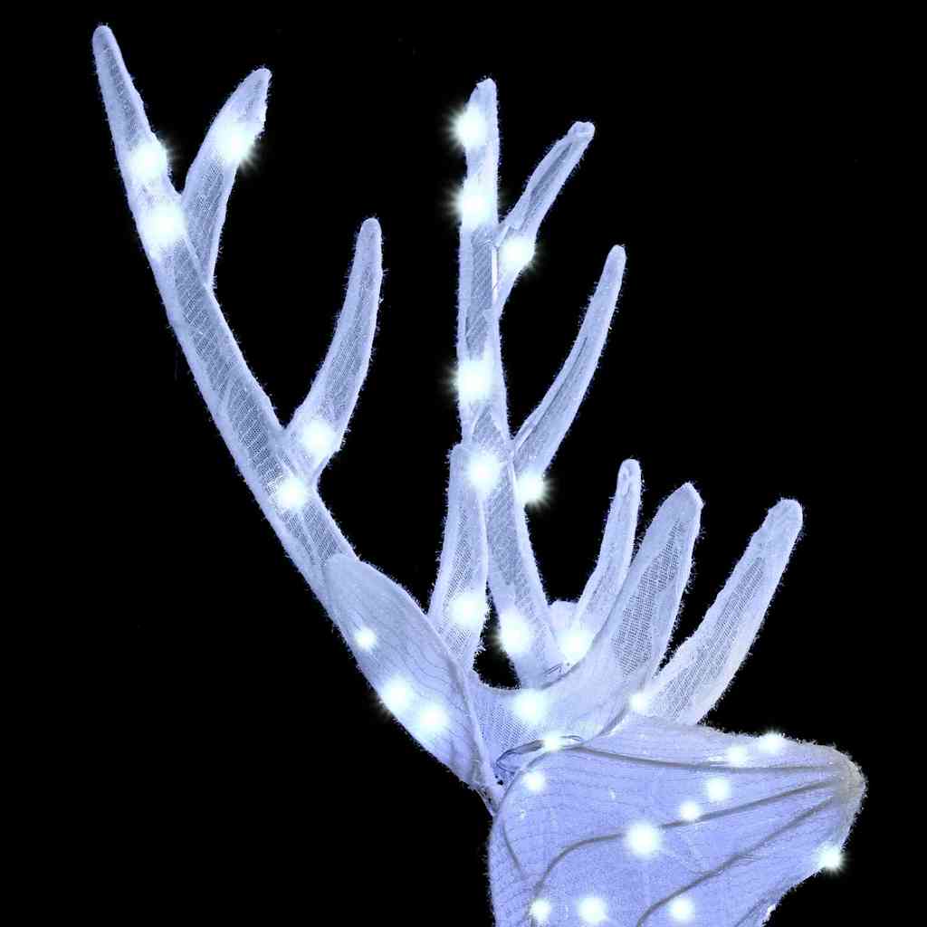 vidaXL Rentierfamilie 3 pcs Kaltweiß 68 x 26 x 127 cm Stoff