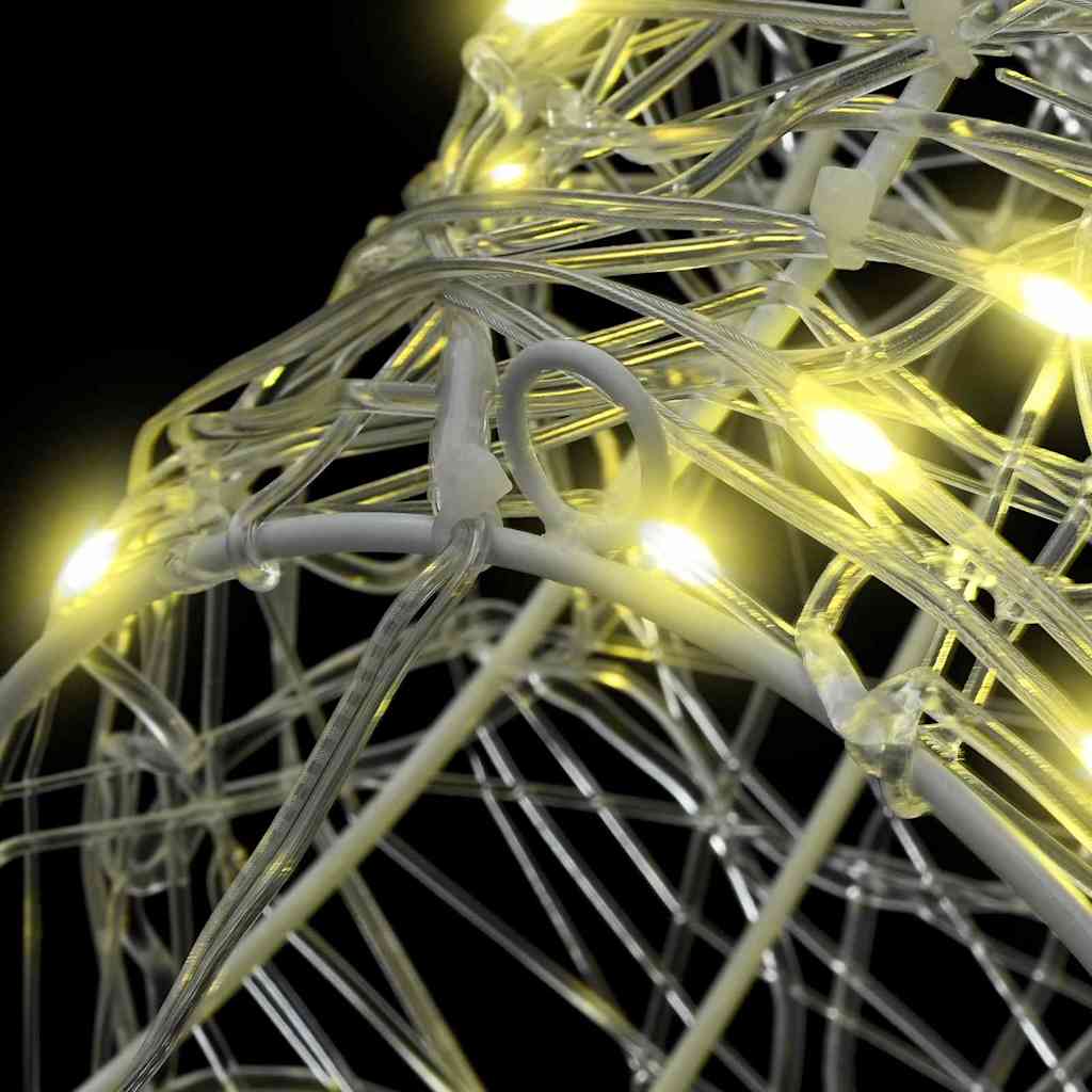 vidaXL Rentierkopf mit 140 LEDs Warmweiß 60 cm Acryl