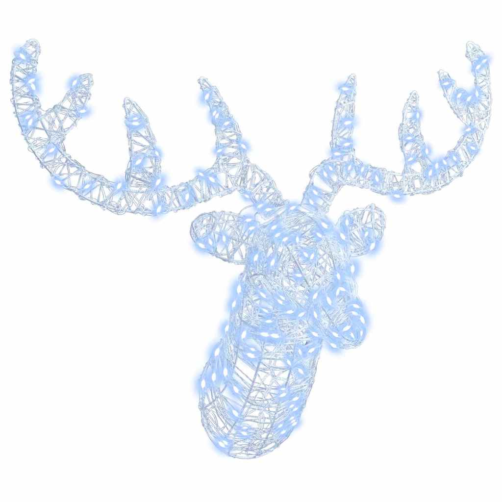 vidaXL Rentierkopf mit 140 LEDs Warmweiß 60 cm Acryl