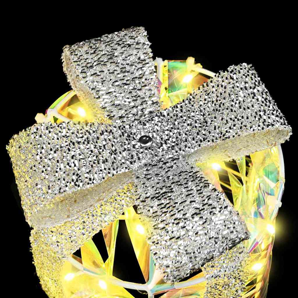 vidaXL Geschenkbox Dekoration 3 pcs Warmweiß 20 x 20 x 20 cm PET