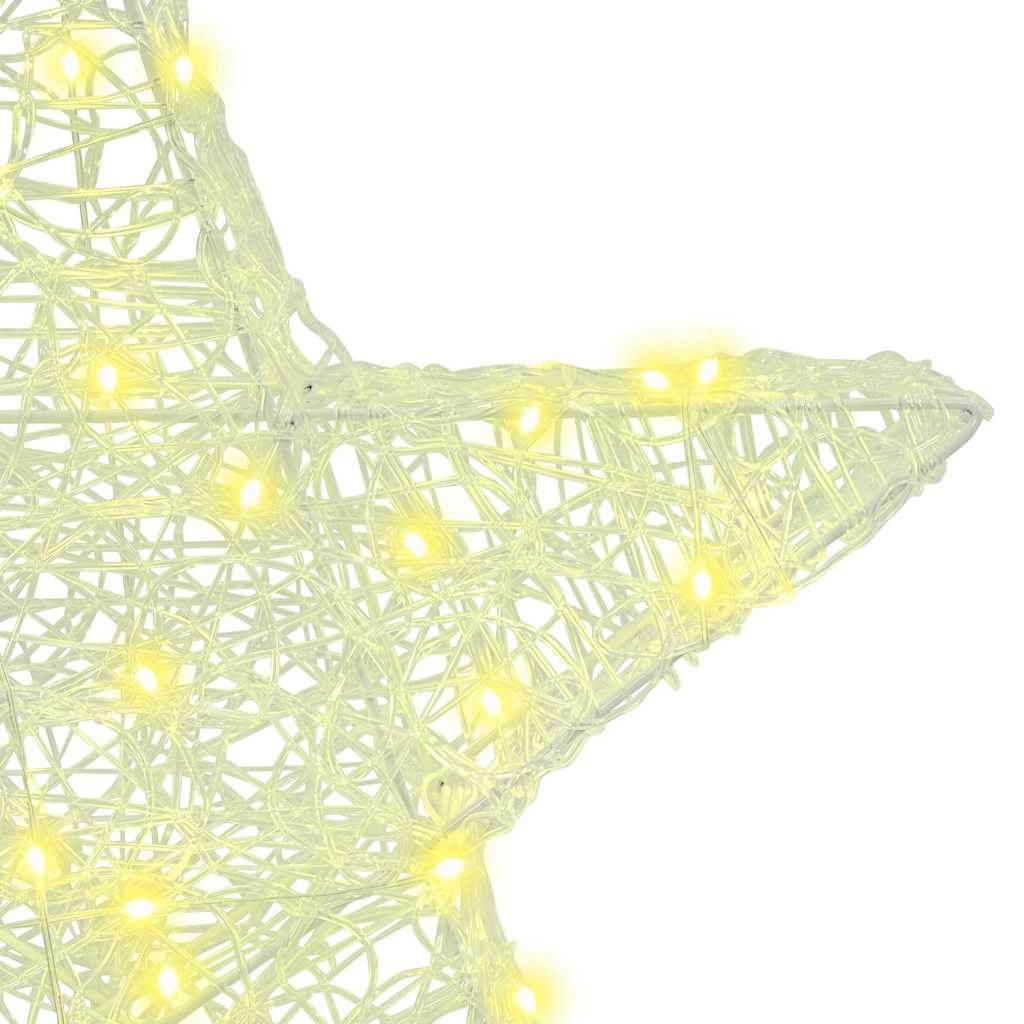 vidaXL 3D Stern mit 50 LEDs Warmweiß 55 x 53.5 x 10 cm Acryl