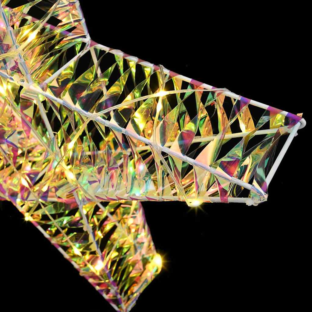vidaXL 3D Stern mit 50 LEDs Warmweiß 55 x 52,5 x 9 cm PET