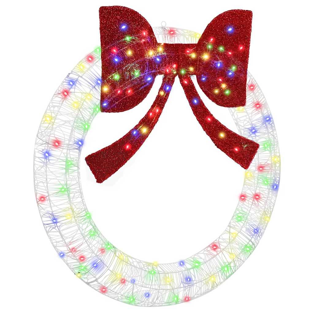 vidaXL Kranz mit 60 LEDs Warmweiß 76 x 8,5 x 76 cm Acryl