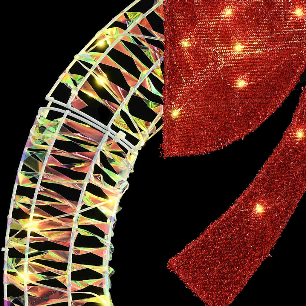 vidaXL Kranz mit 60 LEDs Warmweiß 75 cm PET