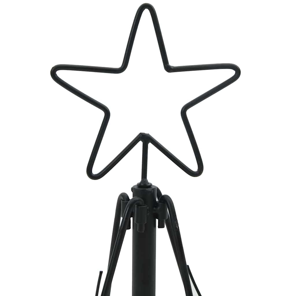 vidaXL Weihnachtsdeko mit Ständer Schwarz 60 cm Stahl