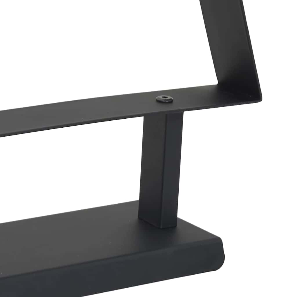 vidaXL Metall Weihnachtsbaum mit Ständer Schwarz 60 cm Stahl