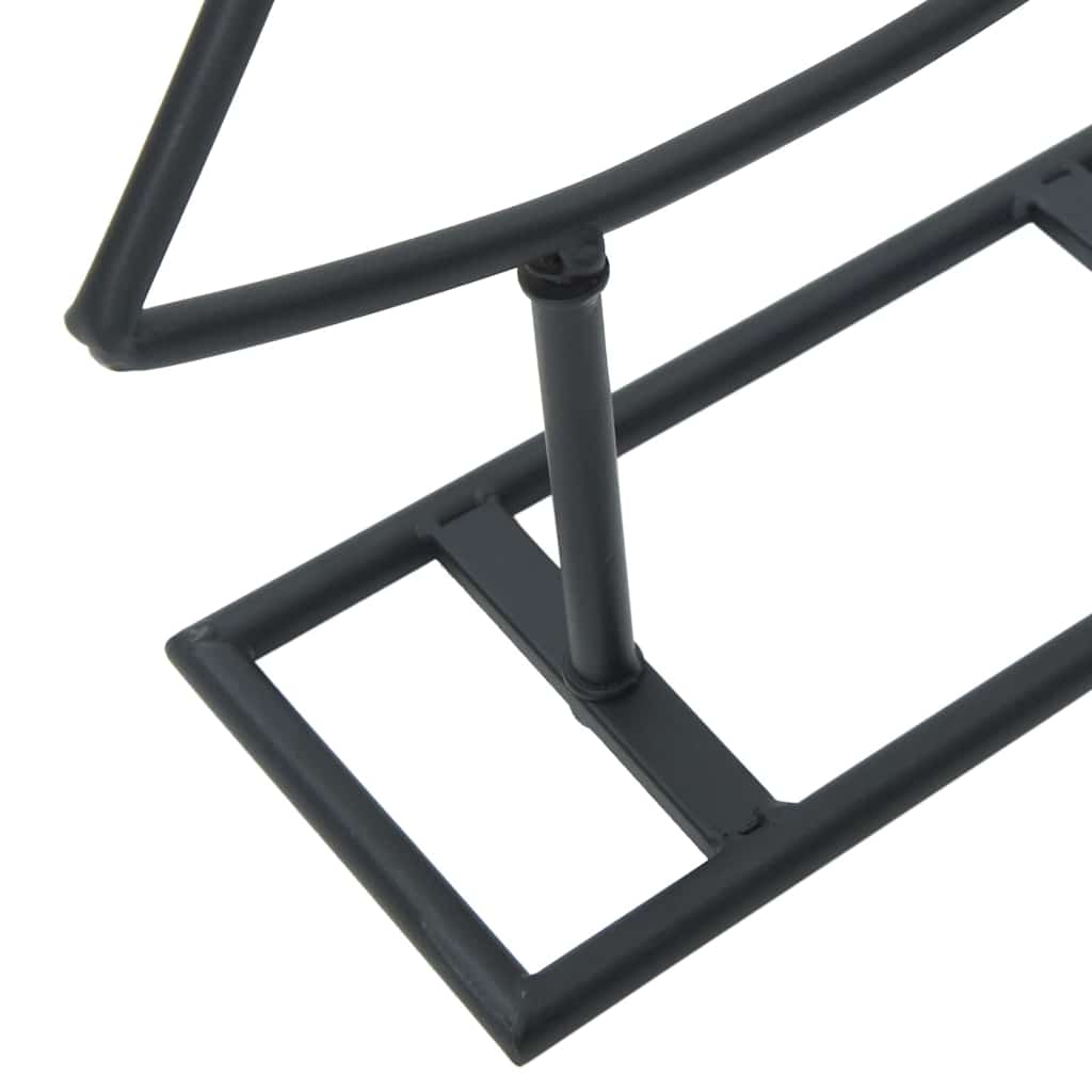 vidaXL Metall Weihnachtsbaum mit Ständer Schwarz 60 cm Stahl