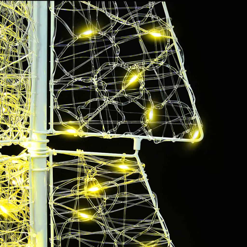 vidaXL Weihnachtsbaum mit 100 LEDs Warmes Weiß 120 cm Acryl