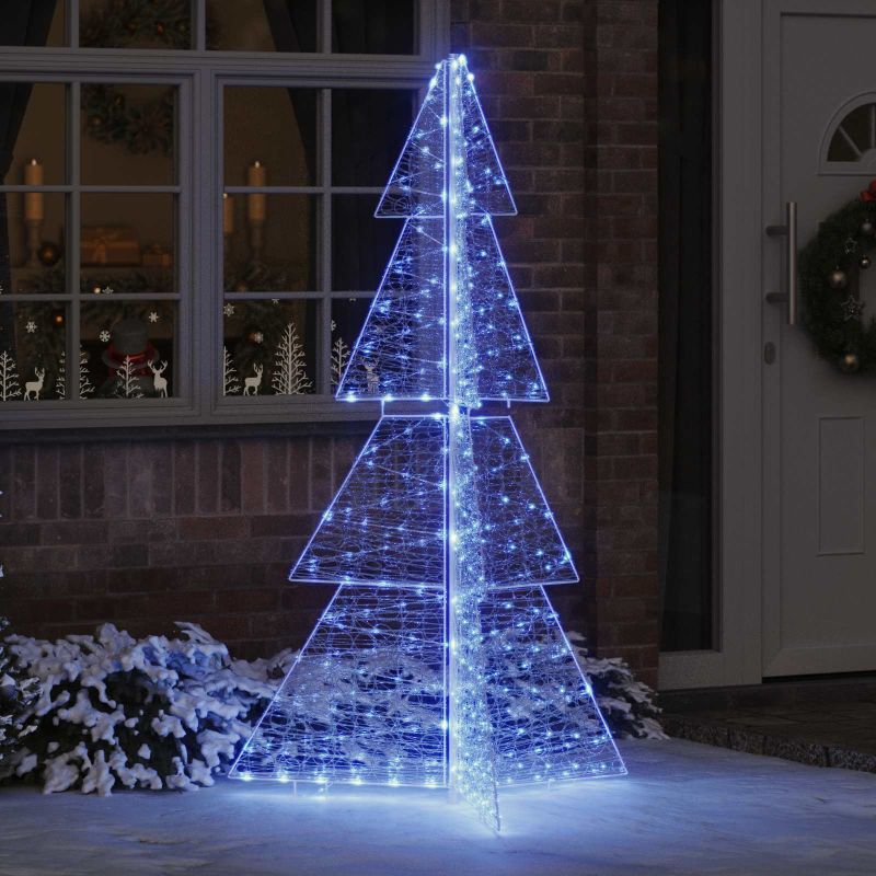 vidaXL Weihnachtsbaum mit 100 LEDs Warmes Weiß 120 cm Acryl