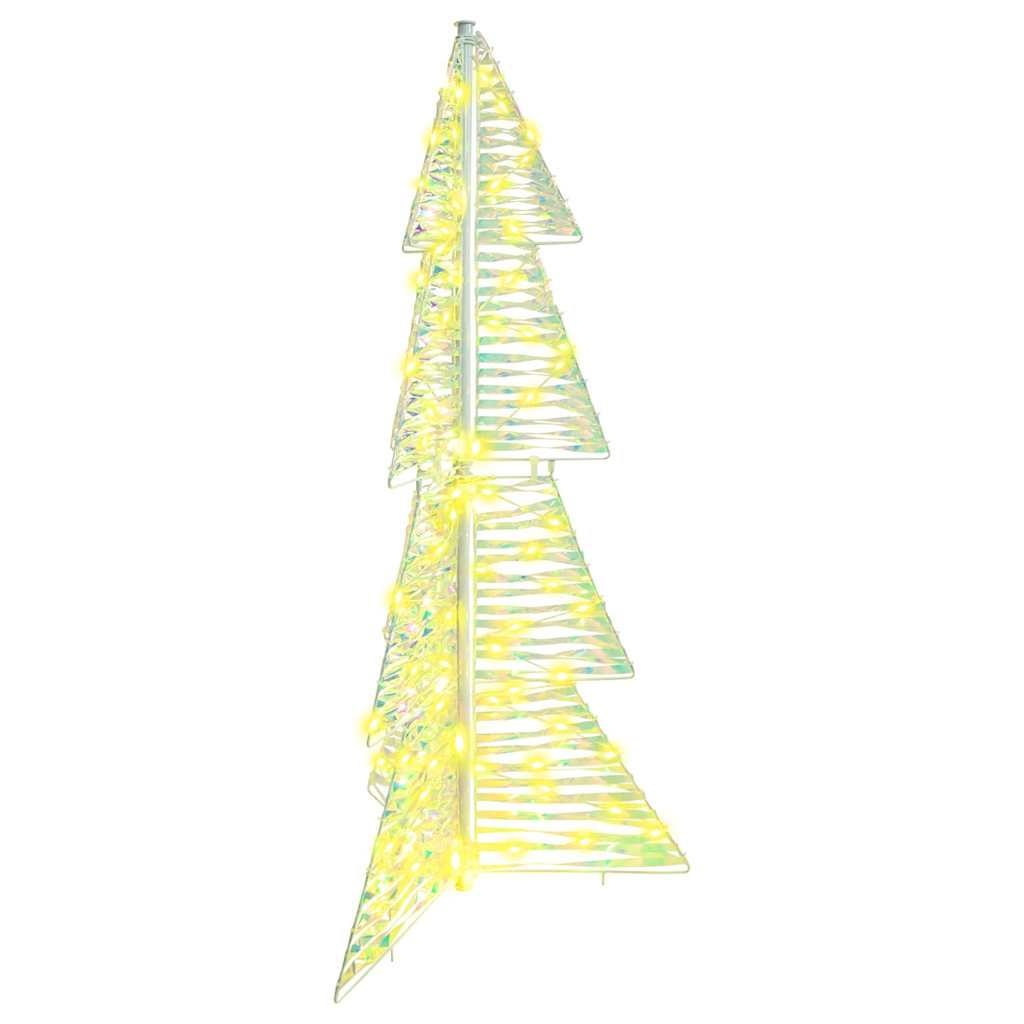 vidaXL Weihnachtsbaum mit 100 LEDs Warmes Weiß 120 cm PET
