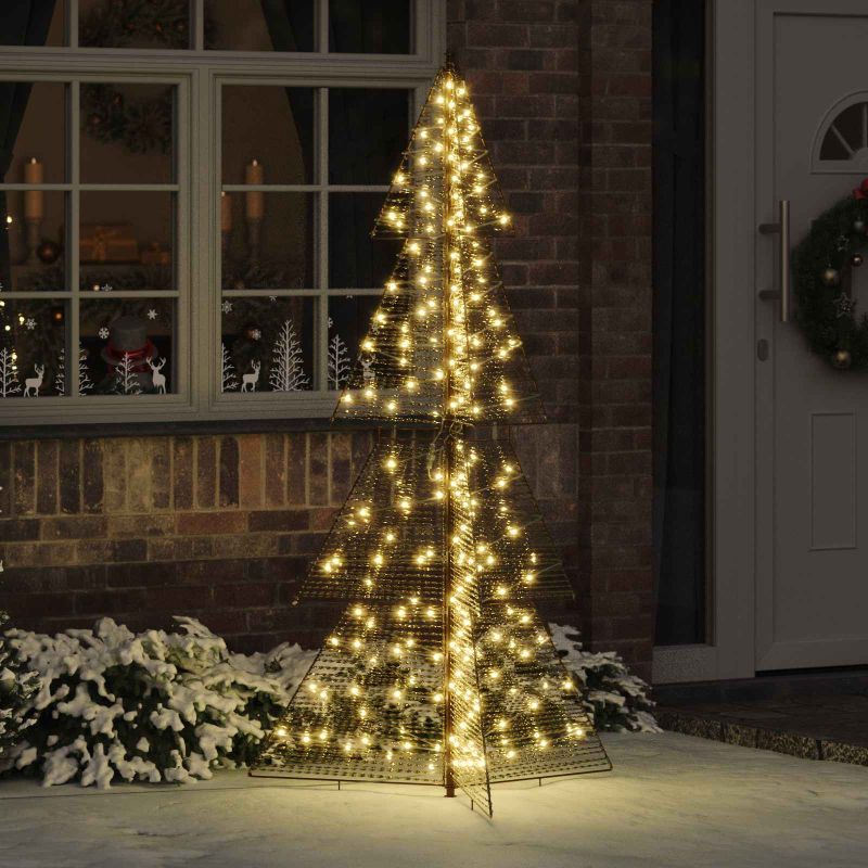 vidaXL Weihnachtsbaum mit 100 LEDs Warmes Weiß 120 cm PET