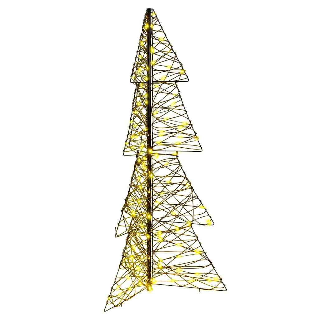 vidaXL Weihnachtsbaum mit 100 LEDs Warmes Weiß 120 cm PET