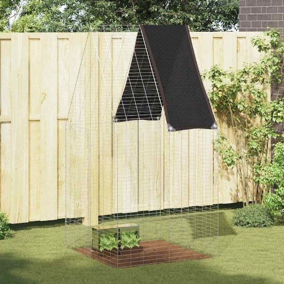 vidaXL Hühnerkäfig 2 pcs Silber 600 x 100 x 210 cm Verzinkter Stahl