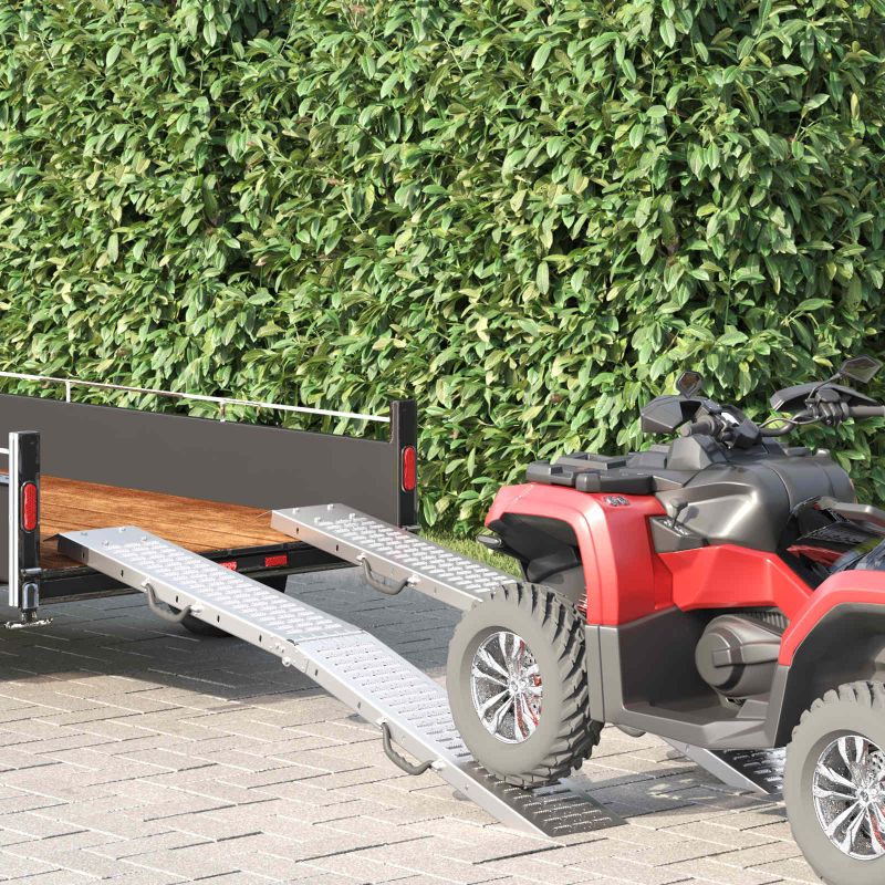 vidaXL Laderampe 2 pcs Silber 166 x 22,5 x 4,5 cm Verzinkter Stahl