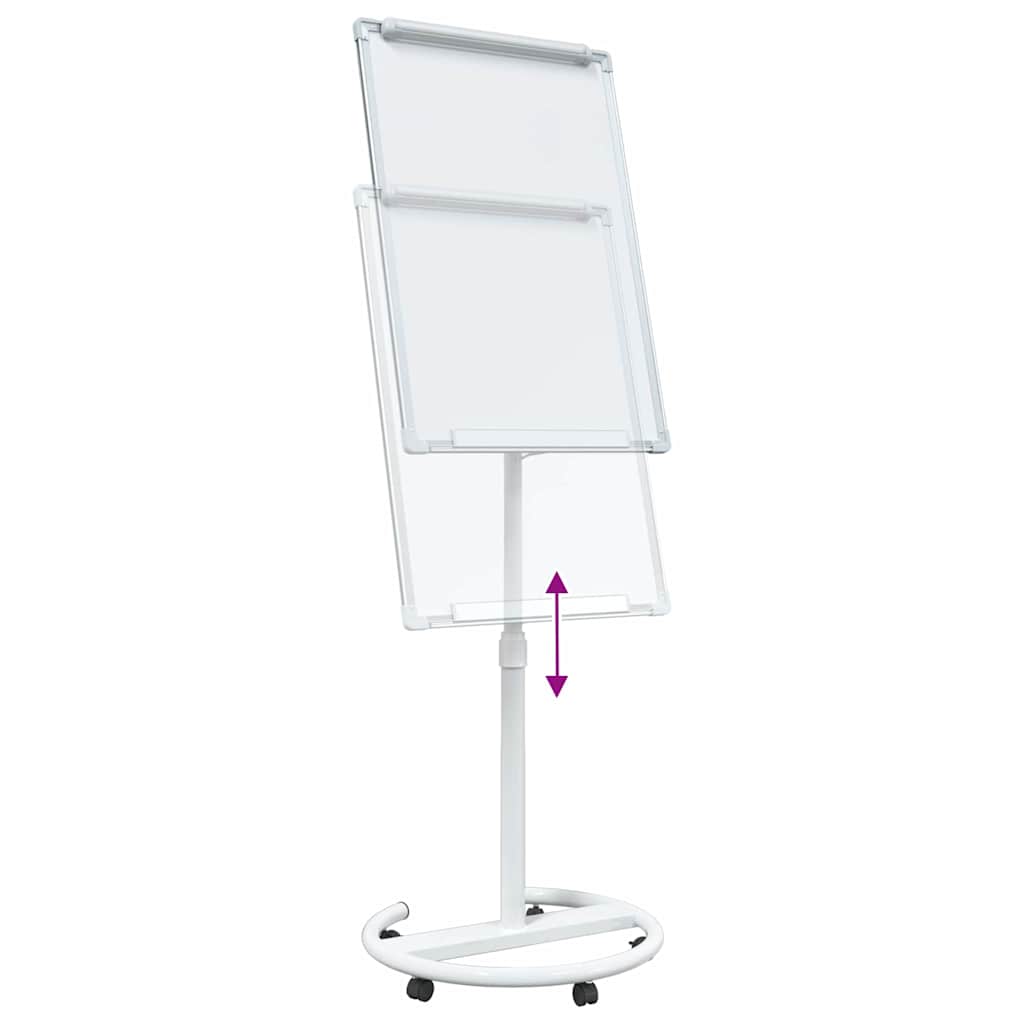 vidaXL Magnetisches Whiteboard Grau und Weiß 62 x 62,5 x 197 cm EPS