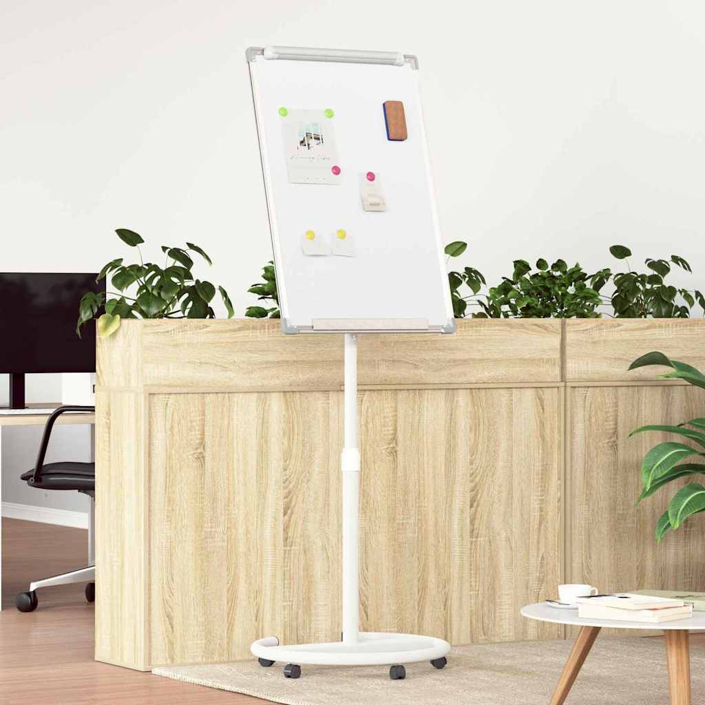 vidaXL Magnetisches Whiteboard Grau und Weiß 62 x 62,5 x 197 cm EPS