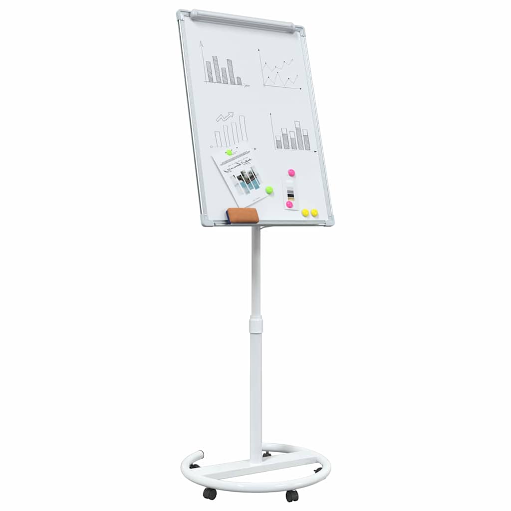 vidaXL Magnetisches Whiteboard Grau und Weiß 62 x 62,5 x 197 cm EPS
