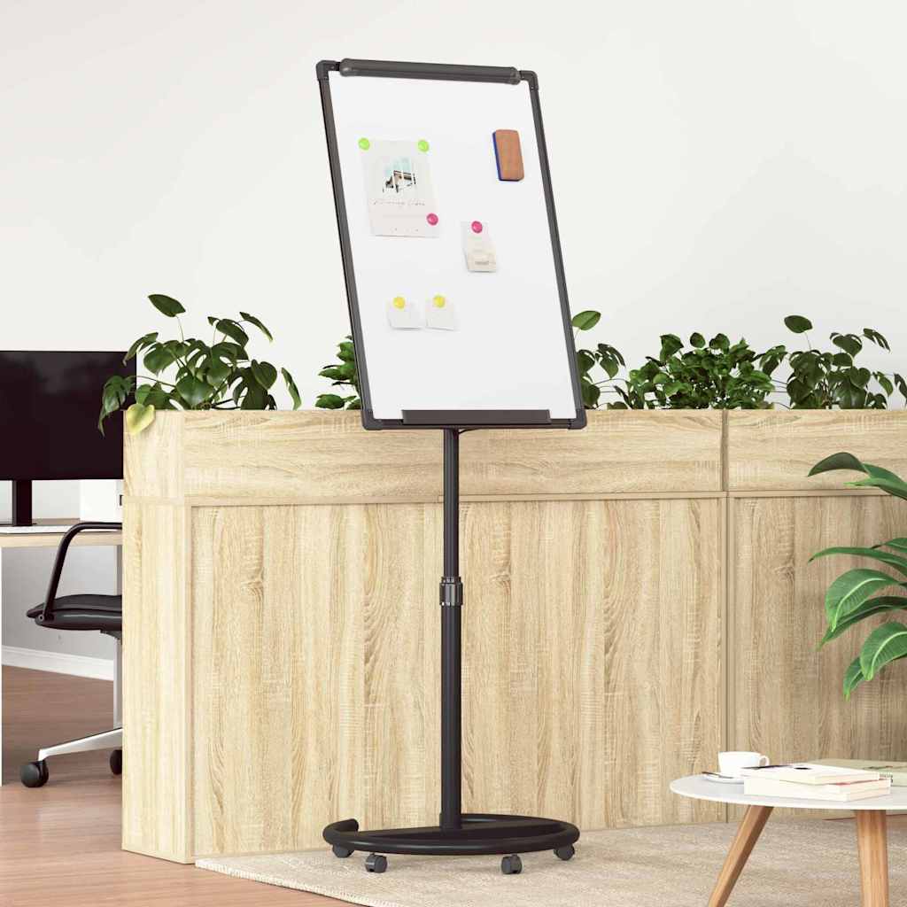 vidaXL Magnetisches Whiteboard Grau und Weiß 62 x 62,5 x 197 cm EPS