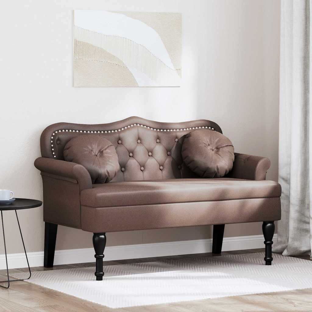 vidaXL Chesterfield Bench Creme 120,5 x 65 x 75 cm Kunstleder