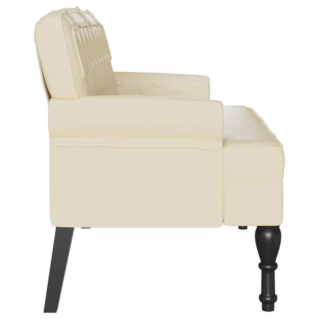 vidaXL Bank Creme 119,5 x 64,5 x 75 cm Kunstleder