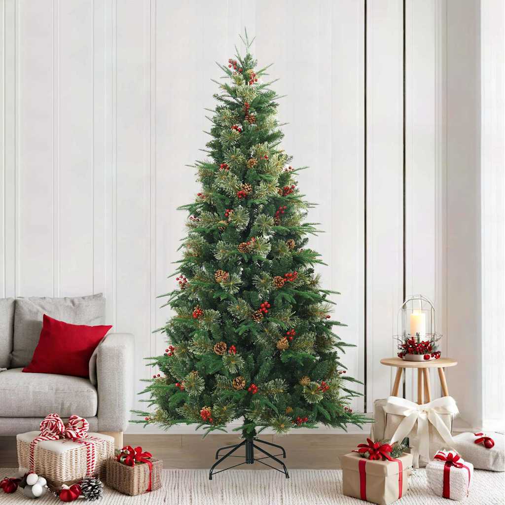 vidaXL Künstlicher klappbarer Weihnachtsbaum mit Ständer Grün 120 cm