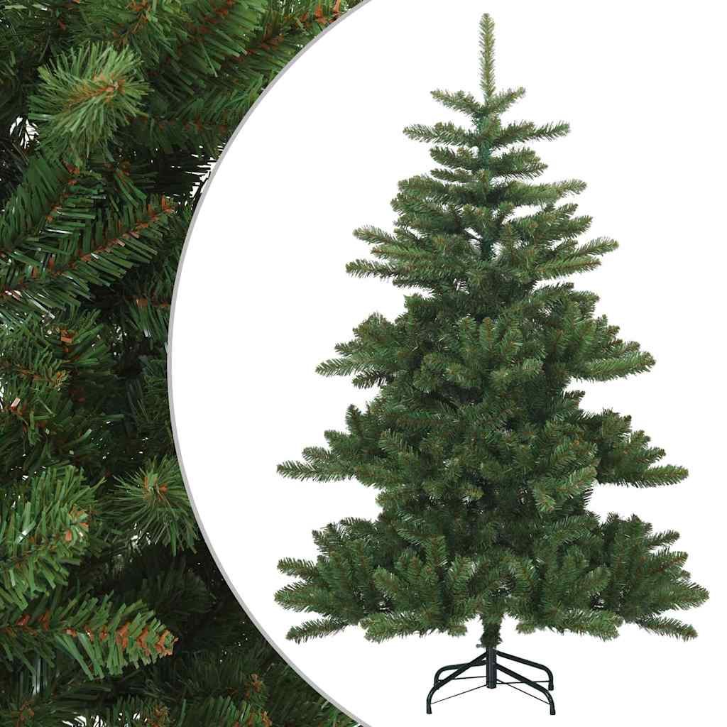 vidaXL Künstlicher klappbarer Weihnachtsbaum Grün 150 cm PVC, Stahl