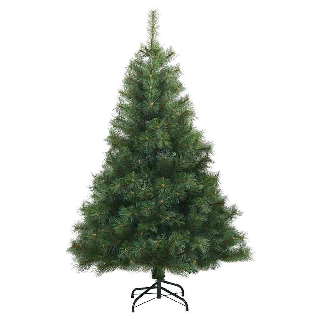 vidaXL Künstlicher klappbarer Weihnachtsbaum Grün 120 cm PVC, Stahl