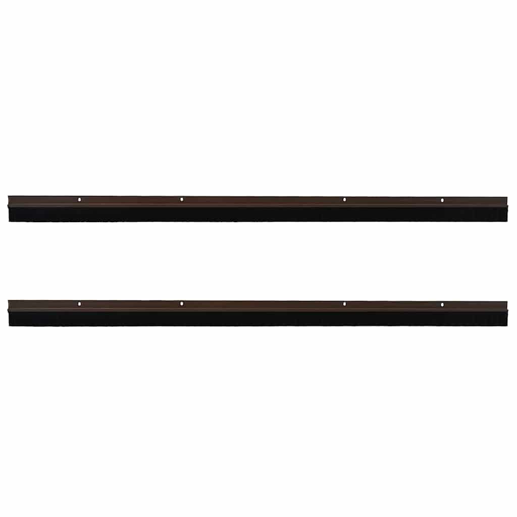 vidaXL Aufsteck Türbürstendichtungen 2 pcs Braun 100 cm