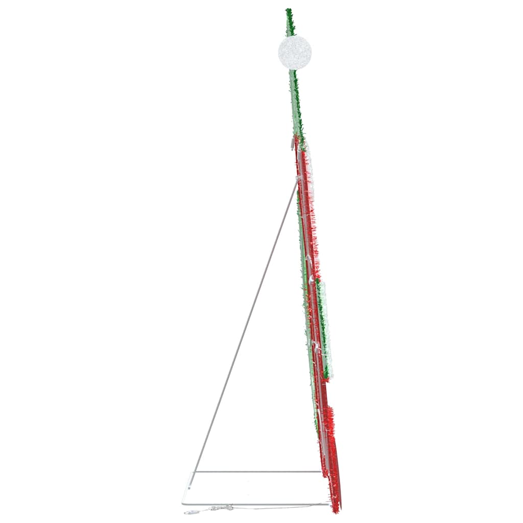 vidaXL Beleuchteter Weihnachtsmann Warmes Weiß 62 x 70 cm Lamé-Stoff