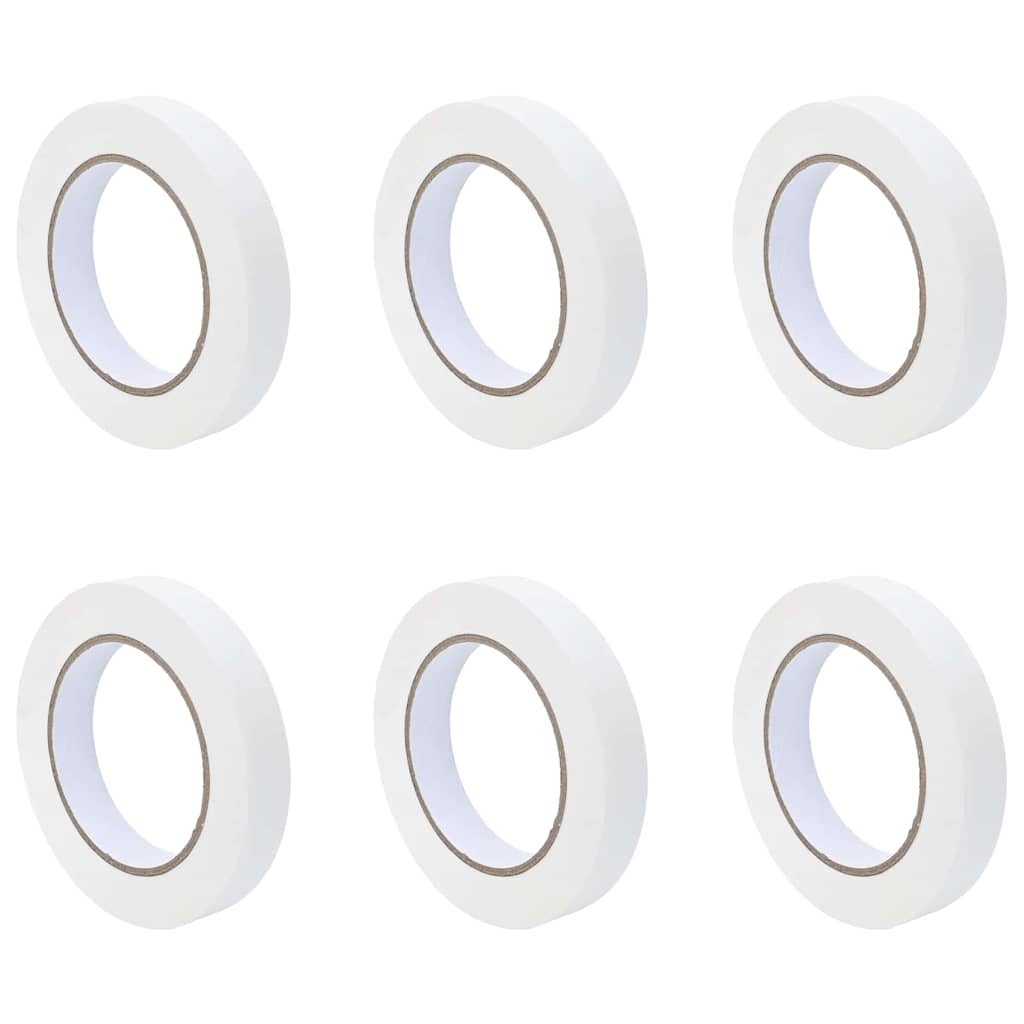 vidaXL Malerklebebänder 6 pcs Weiß 19mm x 50m Papier