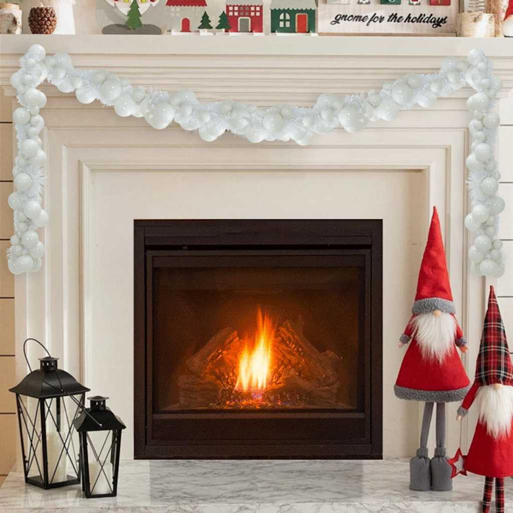 vidaXL Weihnachtskugelgirlande Rot 186 cm Polystyrol