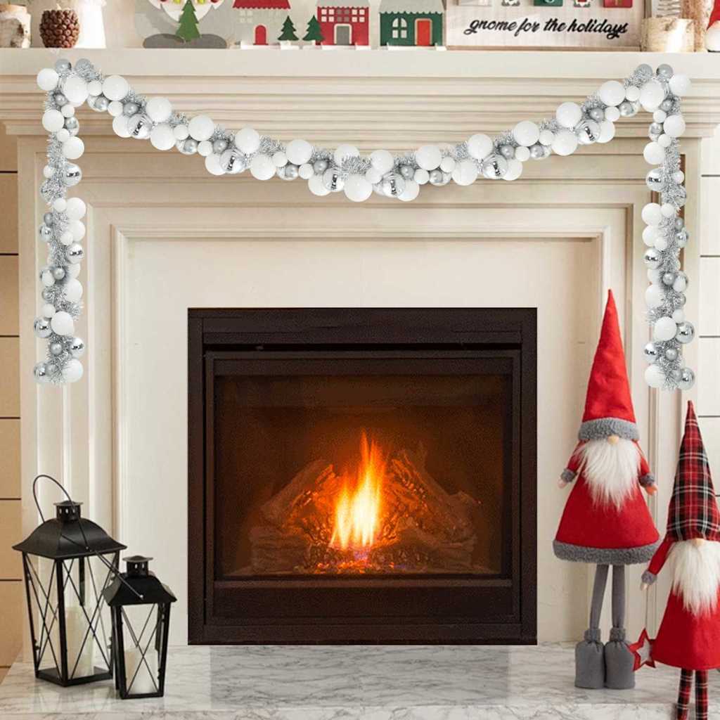 vidaXL Weihnachtskugelgirlande Rot 186 cm Polystyrol