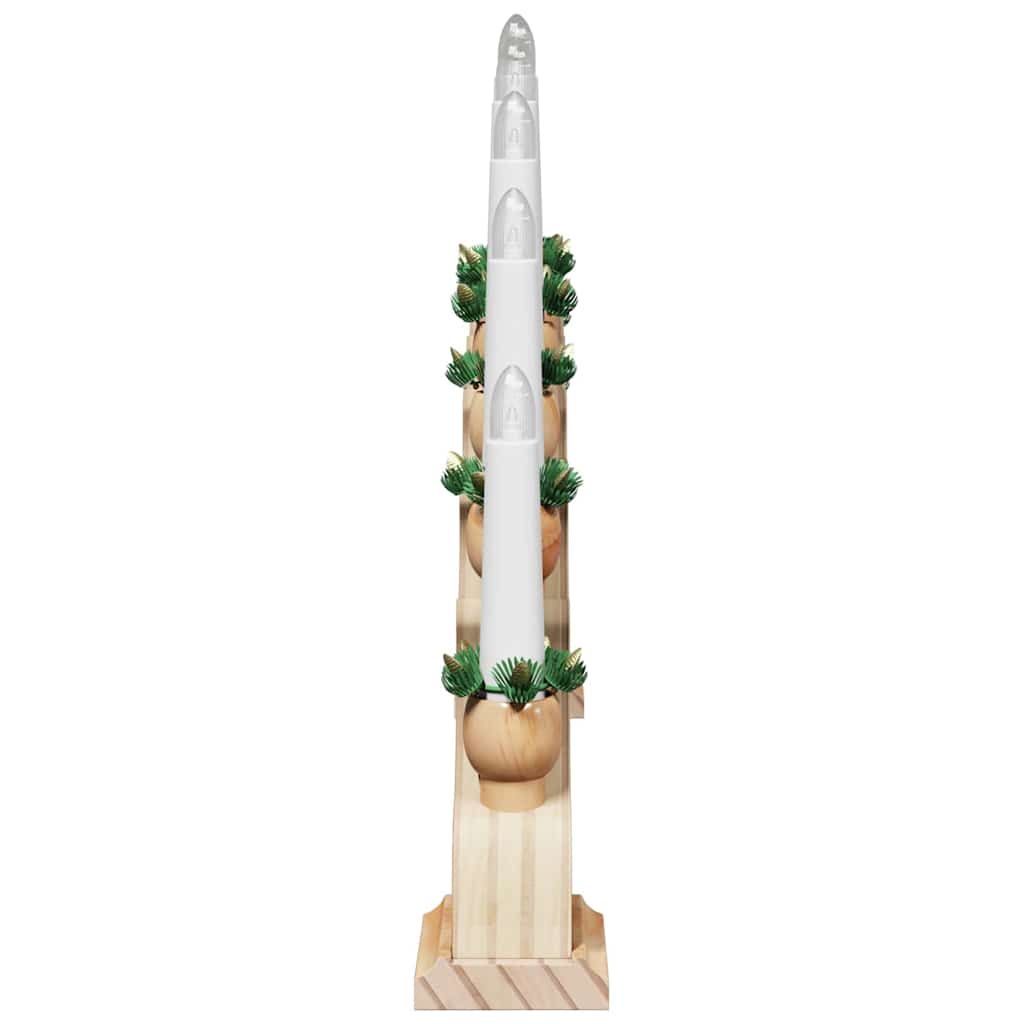 vidaXL Weihnachtskerzenbogen mit 10 LED Kerzen Braun 47 x 5 x 29 cm