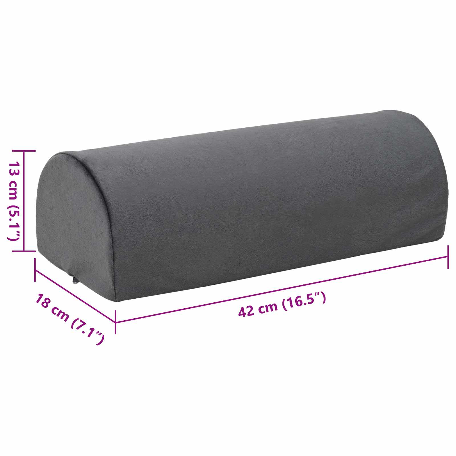 vidaXL Fußstützenkissen Uni Grau