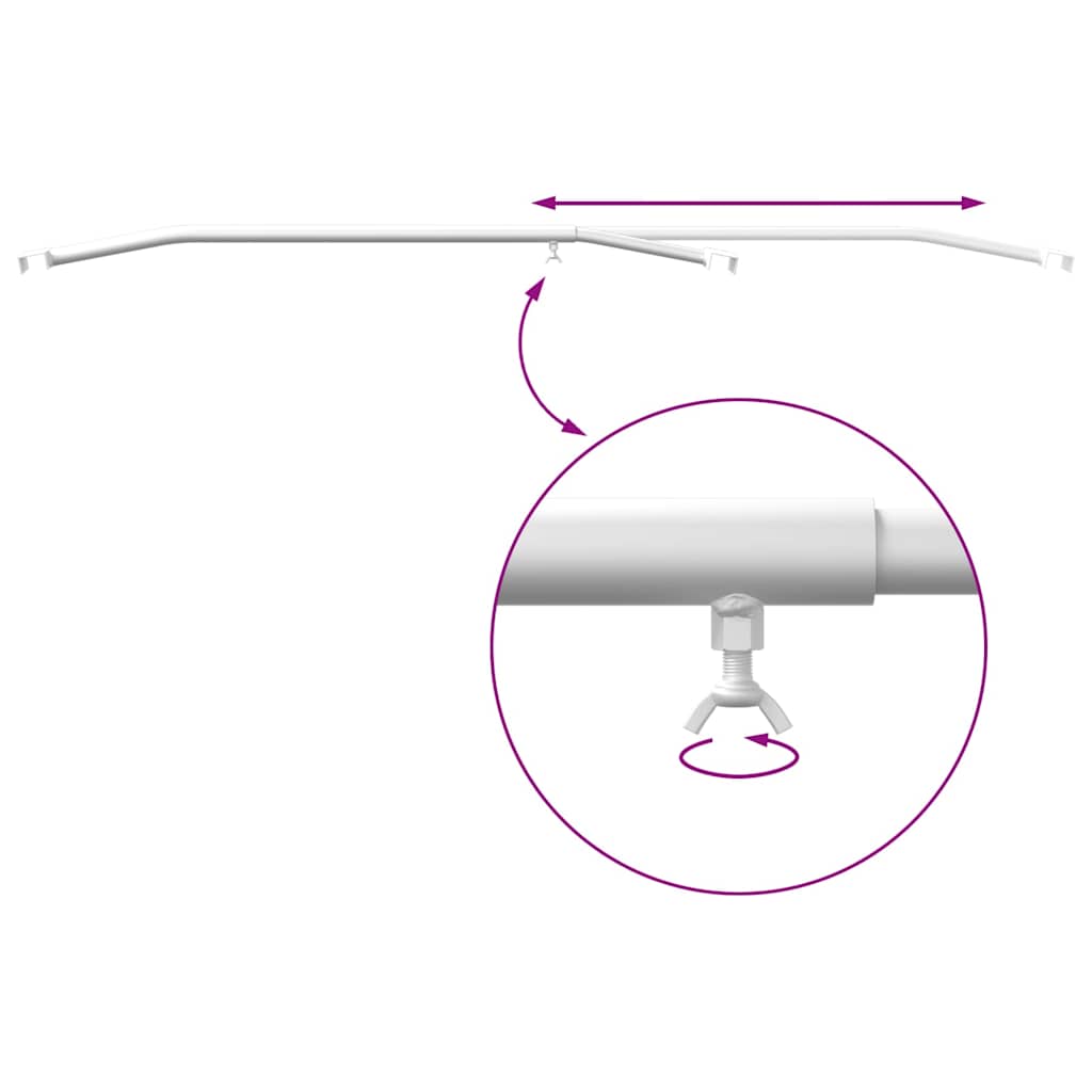 vidaXL geeignet für flache Planenhalterung 2 pcs Silber 100-145 cm