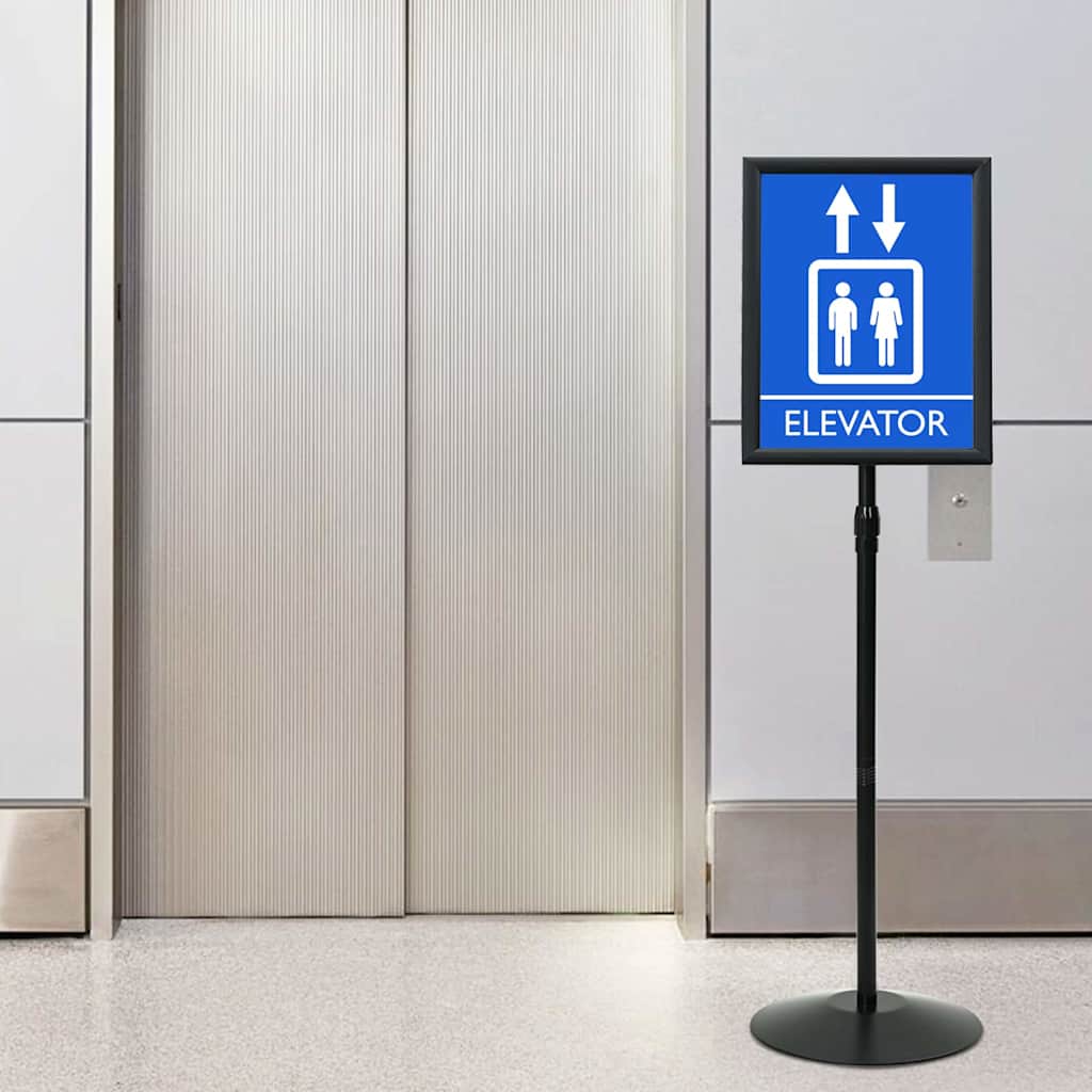 vidaXL Podest-Posterständer Schwarz A3 Aluminium und PVC