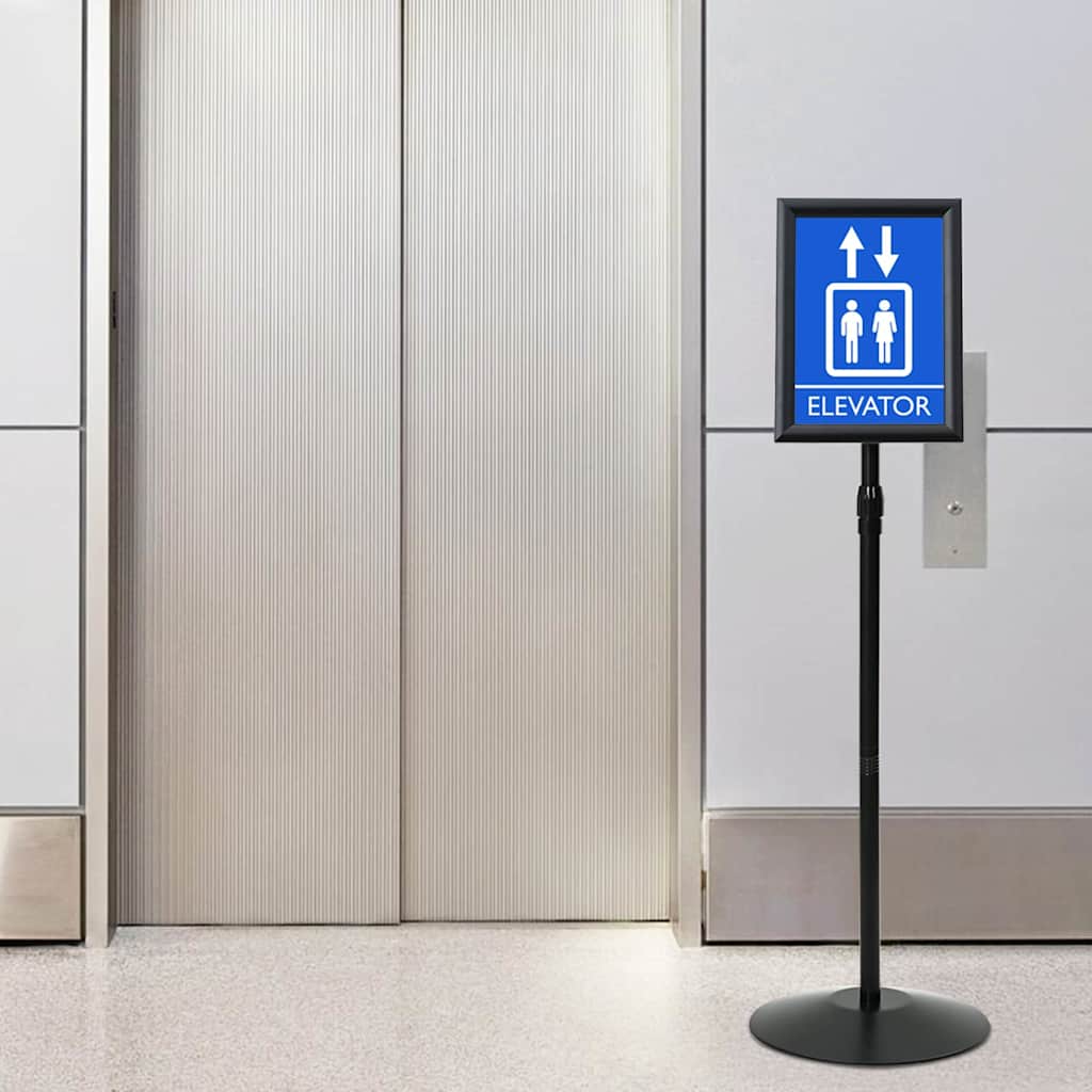 vidaXL Podest-Posterständer Schwarz A3 Aluminium und PVC