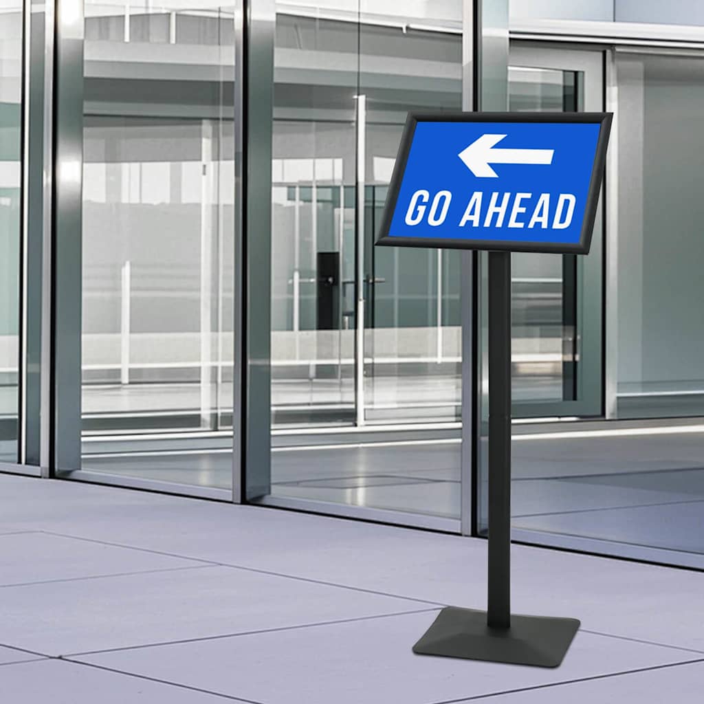 vidaXL Podest-Posterständer Silber A3 PVC und Gusseisen