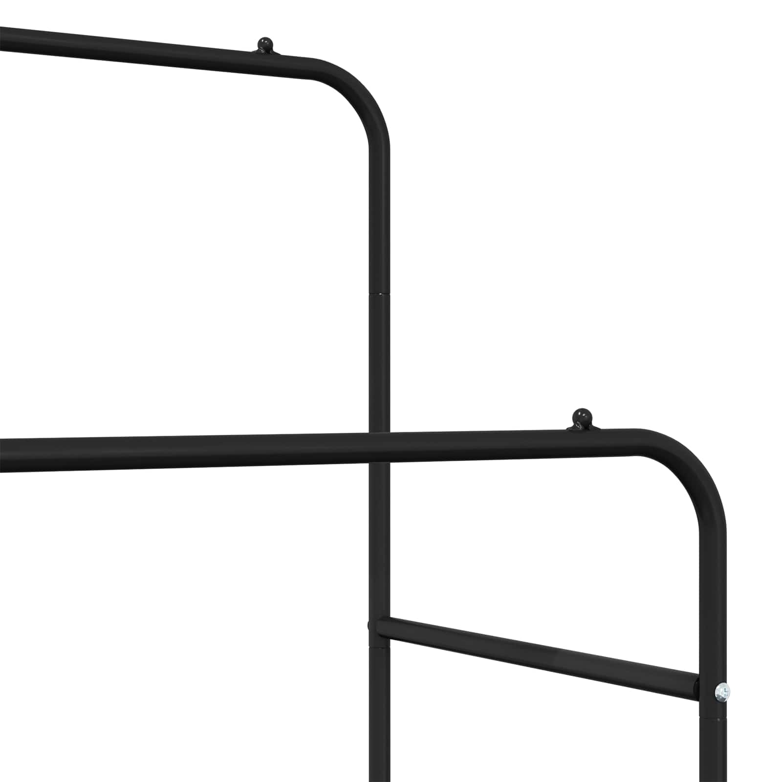 vidaXL Kleiderständer mit Regal Mit Rad mit Speicher Schwarz