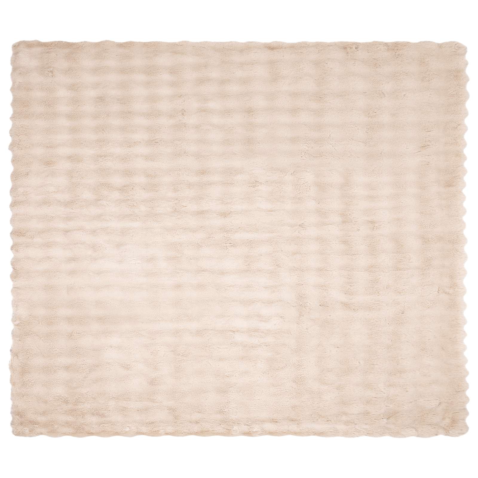 vidaXL Kunstfell Kaninchenfell Decke Beige 130 x 150 cm Polyester