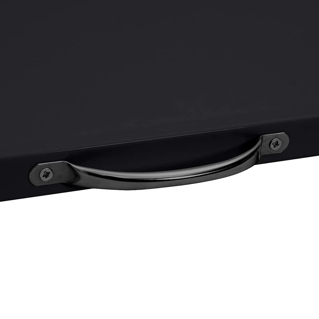 vidaXL Waschmaschinen Zwischenablage Schwarz 60 x 60 x 8 cm Stahl