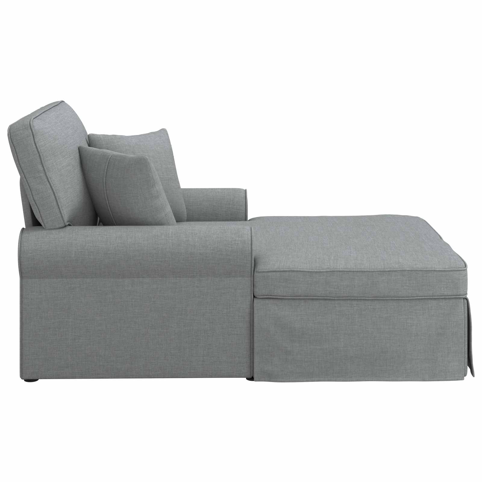 vidaXL Chaise Lounge mit Rock Hellgrau 91 x 157 x 91 cm Stoff